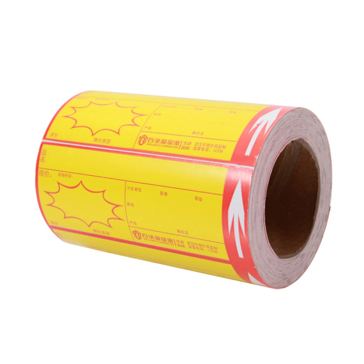 80mm*100mm Art paper bond paper self adhesive label rolls
