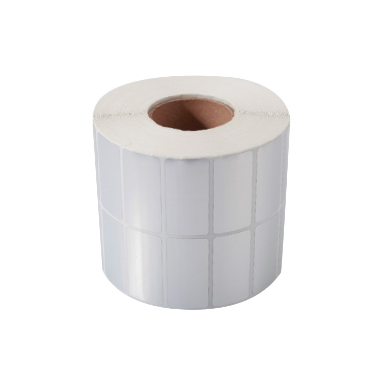 55mm*44mm matte silver PET film self adhesive label rolls