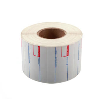55mm*44mm bright white PET film printing self adhesive label rolls