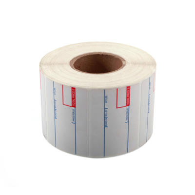 55mm*44mm bright white PET film printing self adhesive label rolls