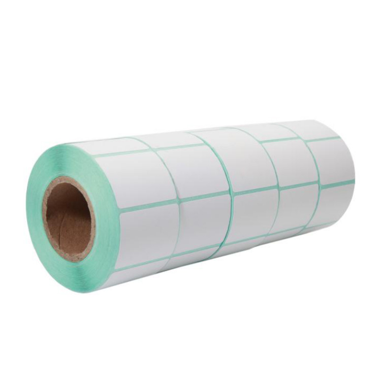 1.jpg55mm*25mm bright white PET film self adhesive label rolls