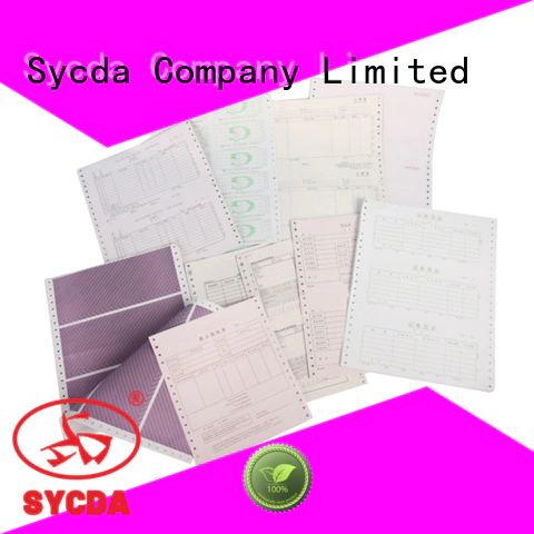 Sycda printed 2 plys carbonless paper customized for banking