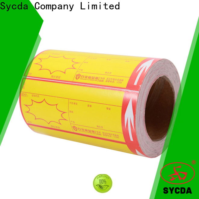 Sycda bright sticky labels design for logistics