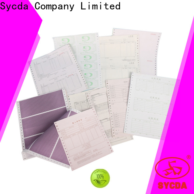Sycda continuous carbonless paper sheets for computer