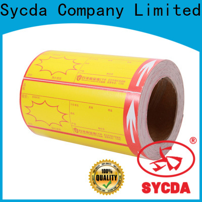 Sycda bright self stick labels with good price for hospital