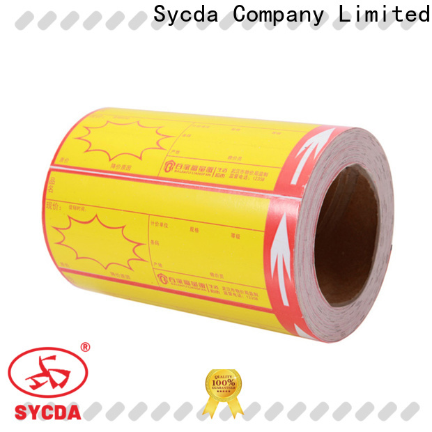 Sycda transparent printed adhesive labels factory for logistics