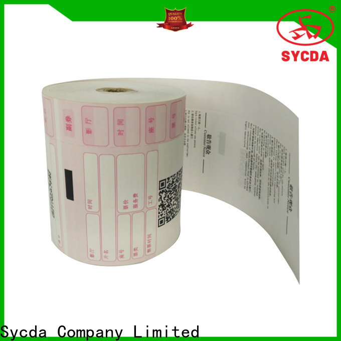 Sycda printed atm paper rolls personalized for retailing system