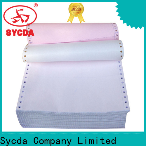 Sycda 3 plys carbonless paper customized for banking