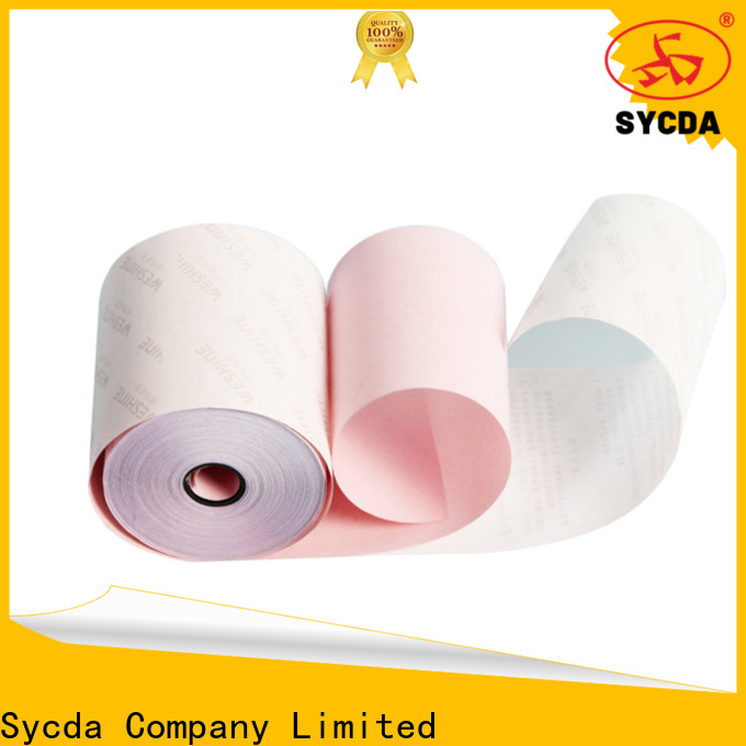 Sycda continuous 3 plys carbonless paper from China for supermarket