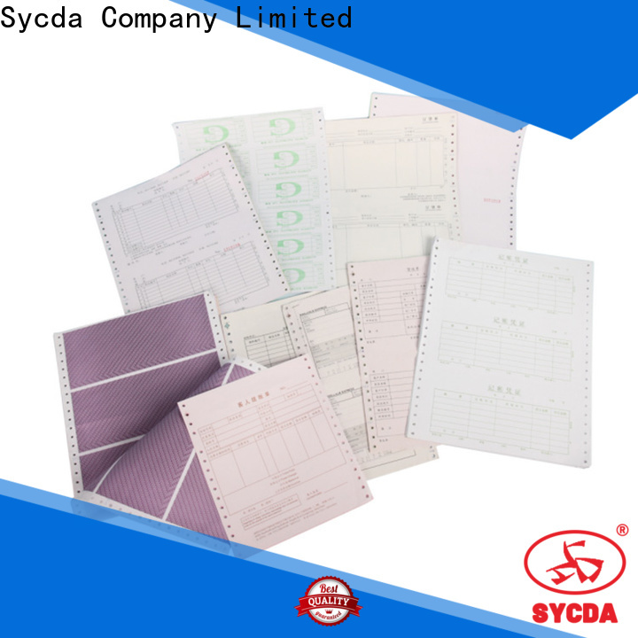 Sycda continuous 3 plys carbonless paper directly sale for supermarket