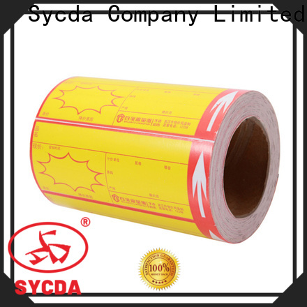 Sycda bright self adhesive paper design for supermarket