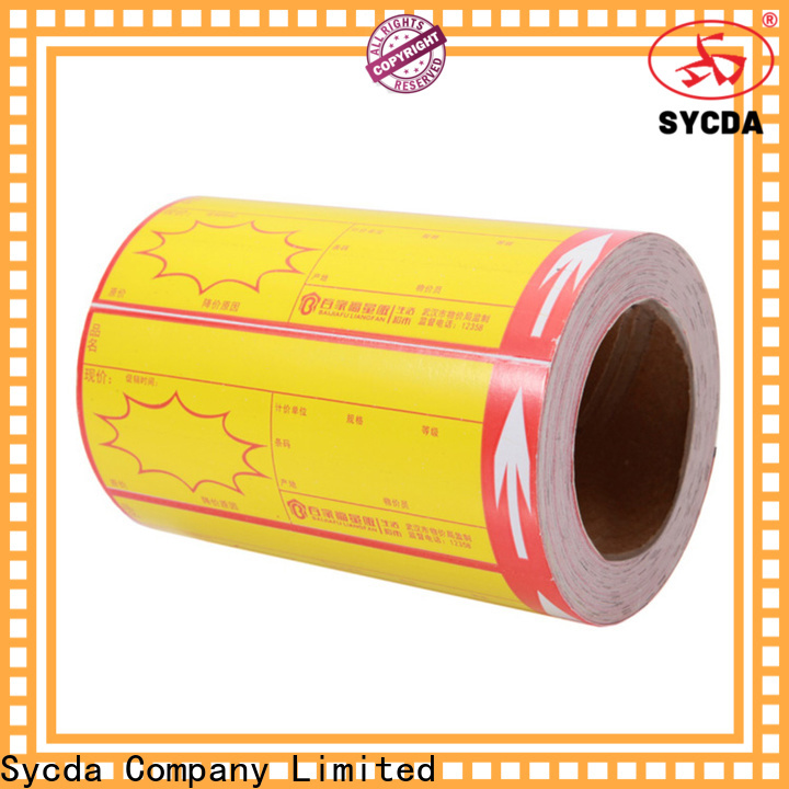 Sycda printed labels factory for banking