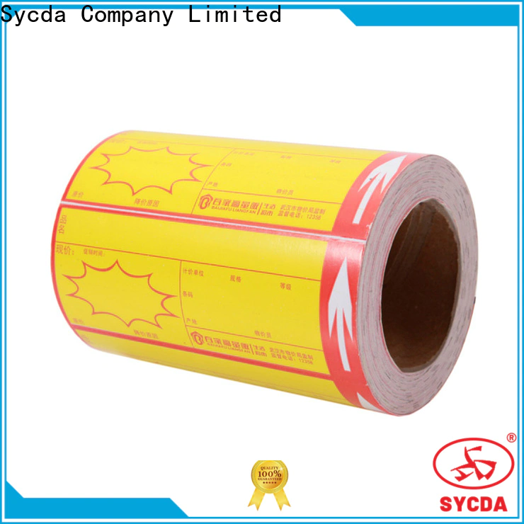 Sycda silver roll labels design for aviation field