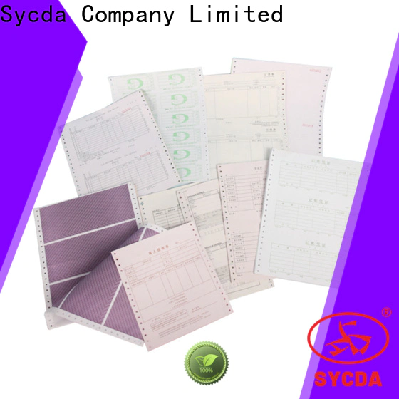 Sycda carbonless copy paper sheets for banking