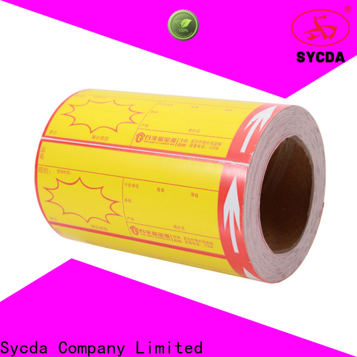Sycda bright printed adhesive labels design for hospital