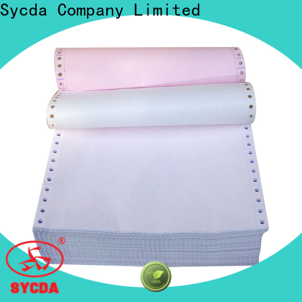 Sycda continuous 2 plys carbonless paper series for banking
