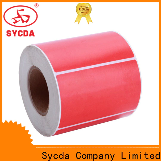 Sycda sticky label printing design for banking