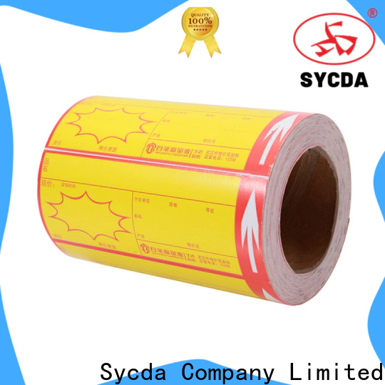 Sycda white sticky label printing atdiscount for supermarket