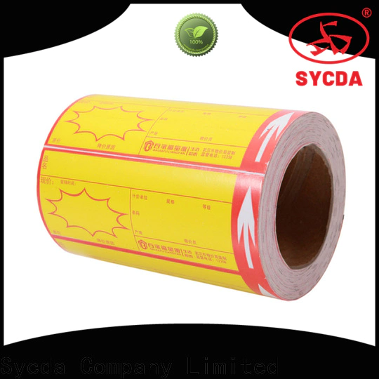 Sycda printed self adhesive labels atdiscount for supermarket