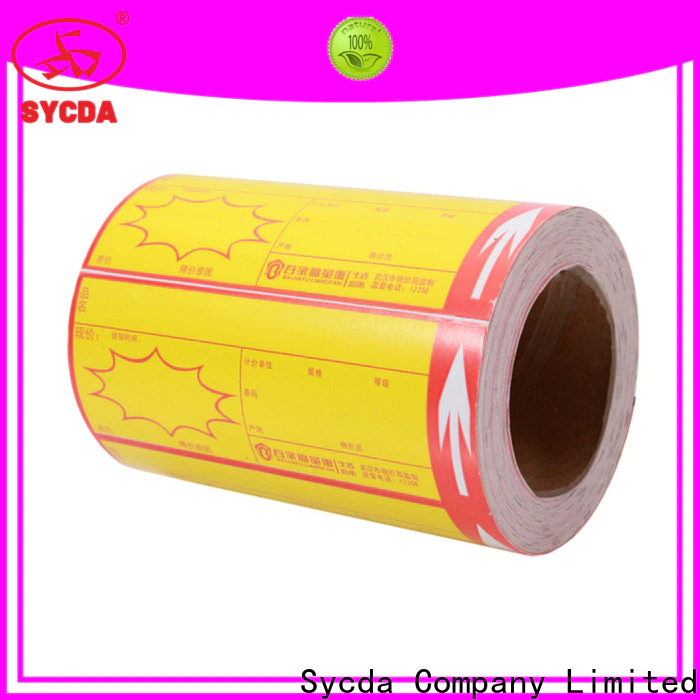 Sycda printed adhesive labels atdiscount for hospital